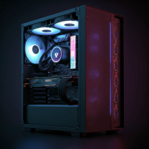 High-performance gaming PC met verticale GPU